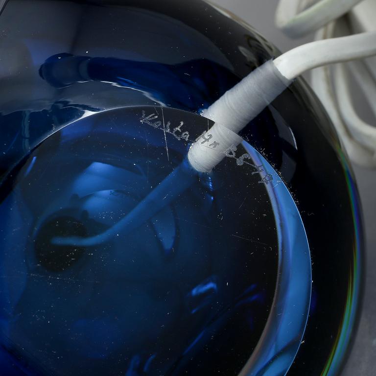 BORDSLAMPOR, ett par, glas, Mona Morales-Schildt, Kosta, 1960-tal.