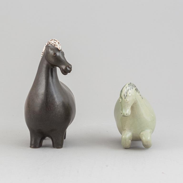Stig Lindberg, figuriner, 2 st, stengods, Gustavsberg.