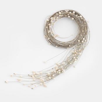 Steel and pearl necklace, Sofia Björkman.