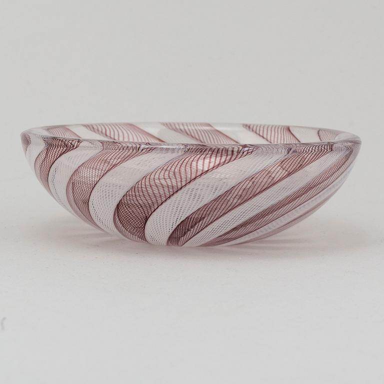 VENINI, fat, glas. Italien,  1900-talets andra hälft.