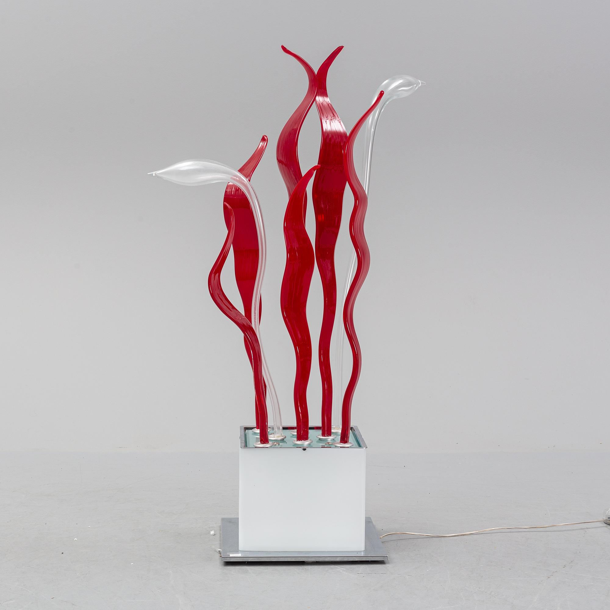 Diego Chilò, a glass 'Byblis' table light, Leucos, Italy.