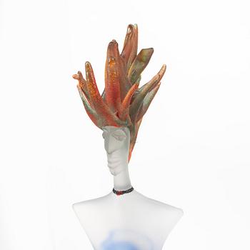 Kjell Engman, a unique glass sculpture, Kosta Boda, signed.