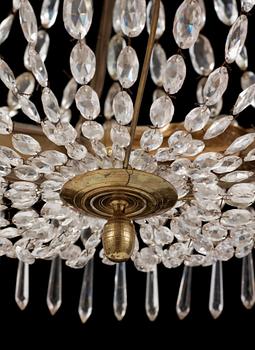 A Swedish Empire 1820/30's five-light chandelier.