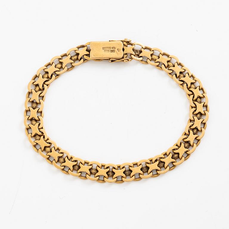 Bracelet. 18K gold, x-link.