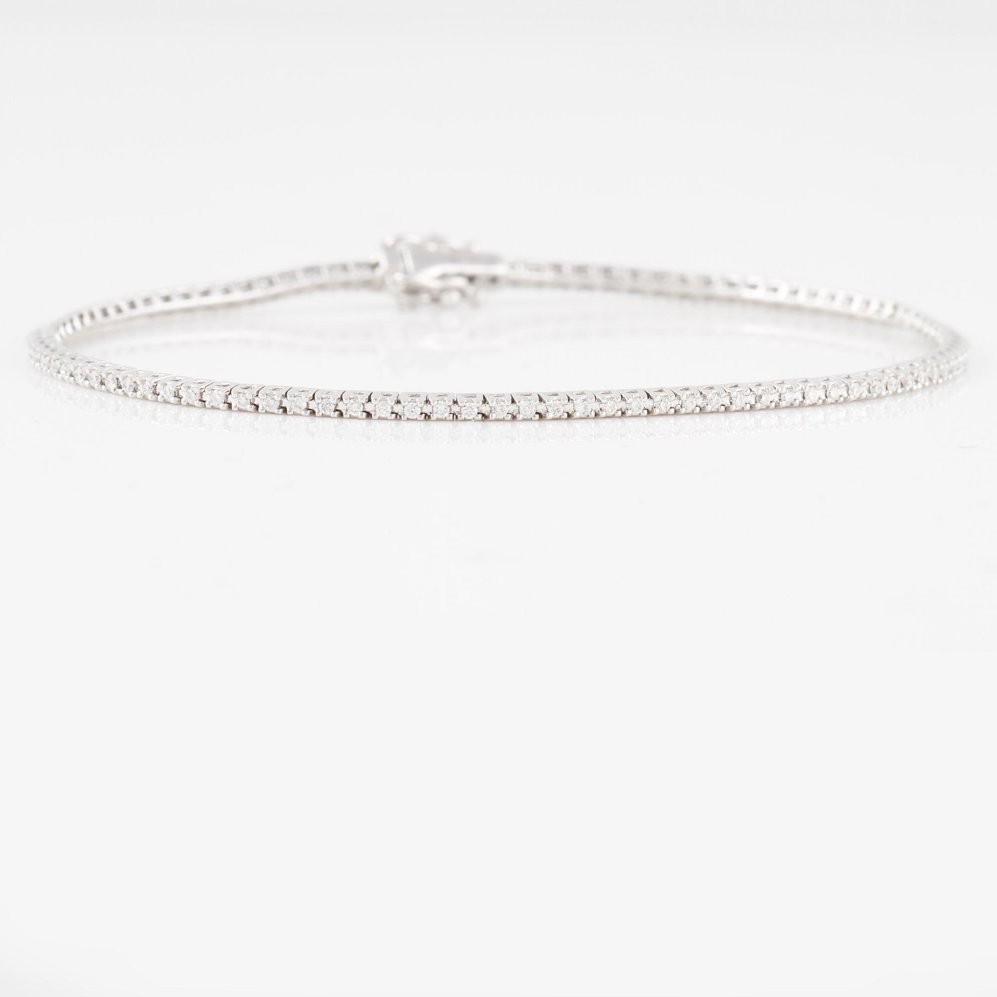 ARMBAND, sk tennisarmband, med briljantslipade diamanter ca 0.40 ct.