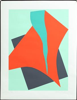 RICHARD MORTENSEN, färgseriegrafier, 2 st, numr 51/75 sign o dat 73.