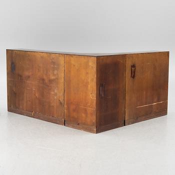 A Three part bookcase with cabinet, functionalism, 1930s.