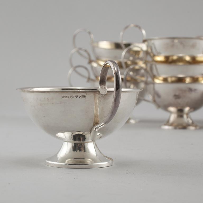 PUNSCHKOPPAR, 12 st, silver, Ceson, Göteborg 1965 - 1971.