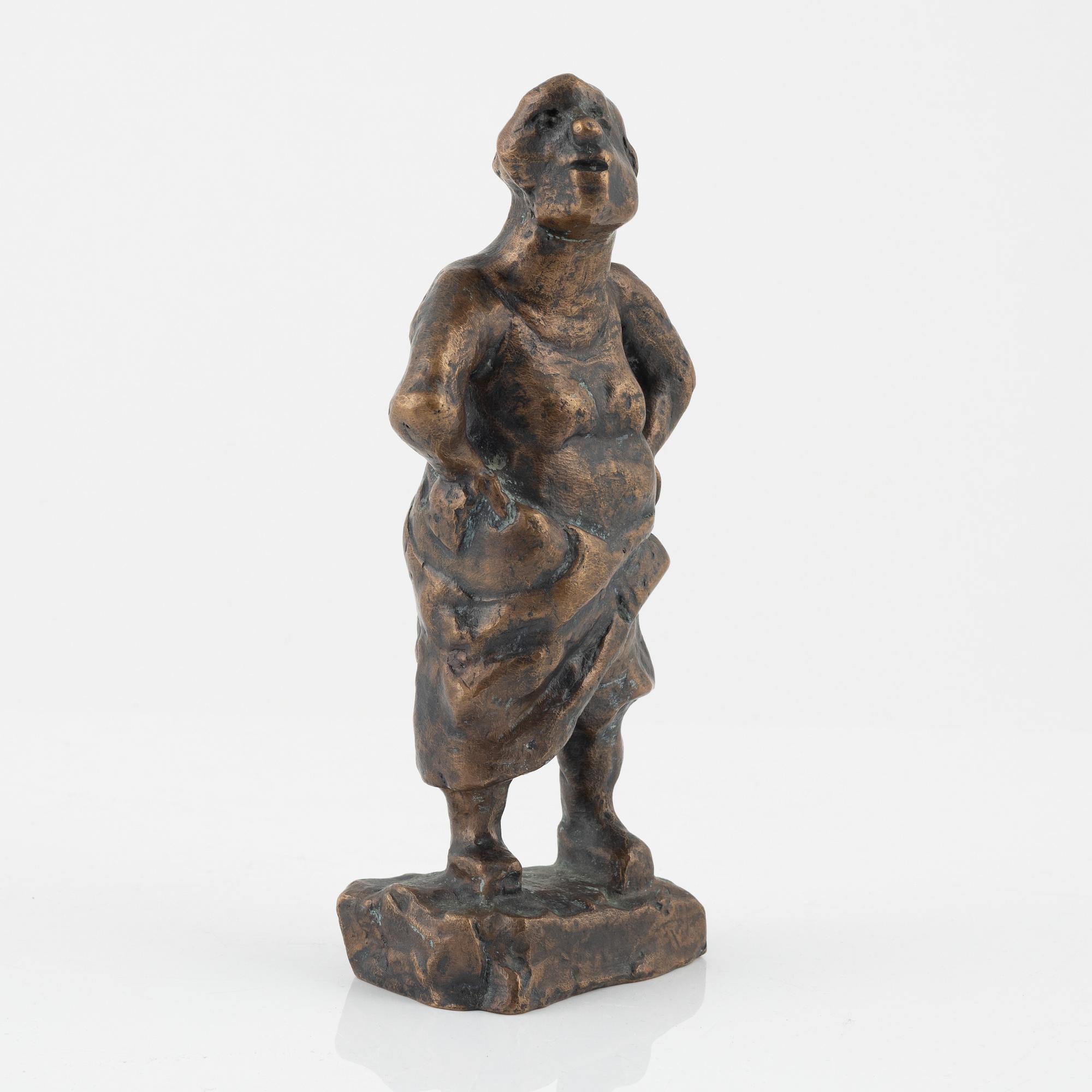 Bror Marklund, sculpture, signed, bronze, height 22 cm.