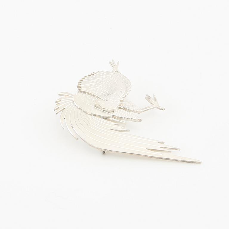 Wiwen Nilsson, brooch sterling silver, Lund 1973.