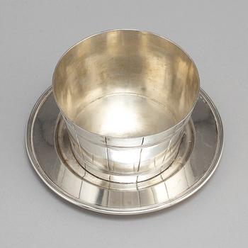 GUSTAF MÖLLENBORG, a silver bowl or butter tub, Stockholm 1853.