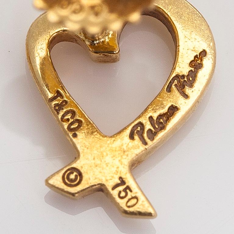 Tiffany & Co, Paloma Picasso, korvakorut, "Loving Heart", 18K kultaa.