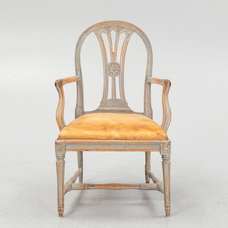 Armchair, Gustavian style, circa 1800.