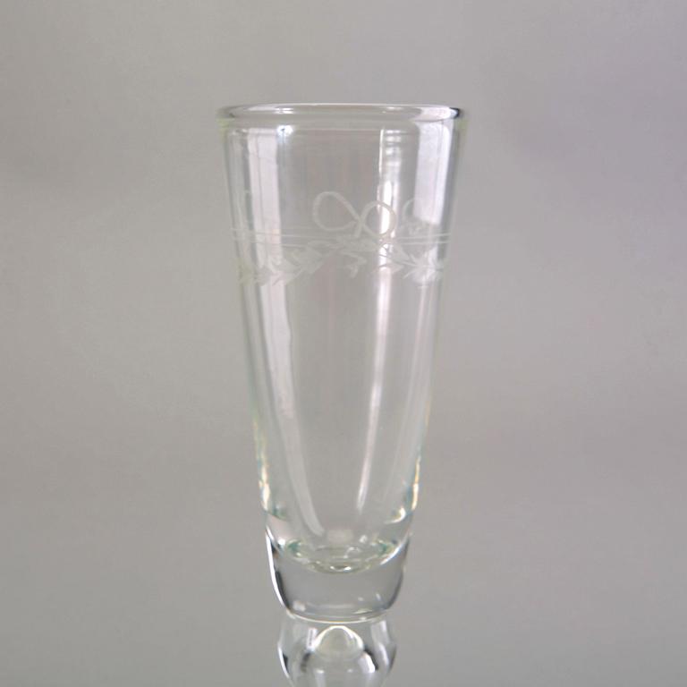 A set of 12 Champagne glass "Antik" Reijmyre second half of the 20th century.