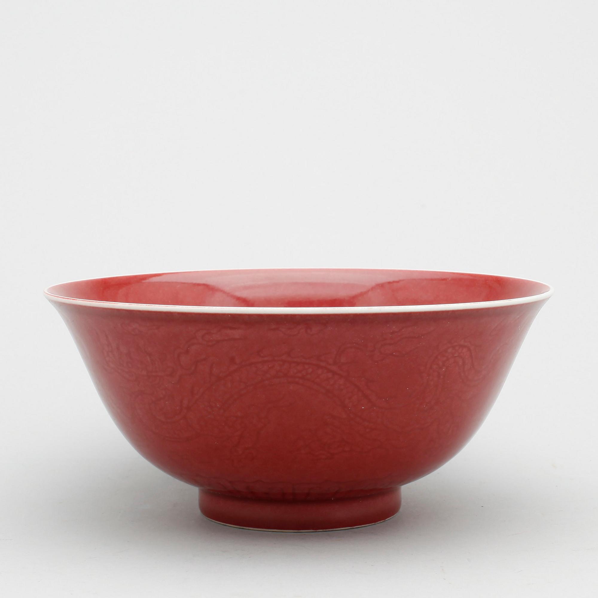 SKÅL, porslin, sen Qingdynasti, Kina, 1900-talets början.