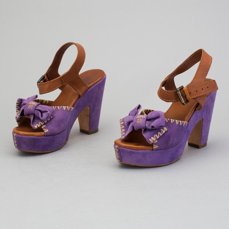 A pair of Anna Sui sandals, size 38.