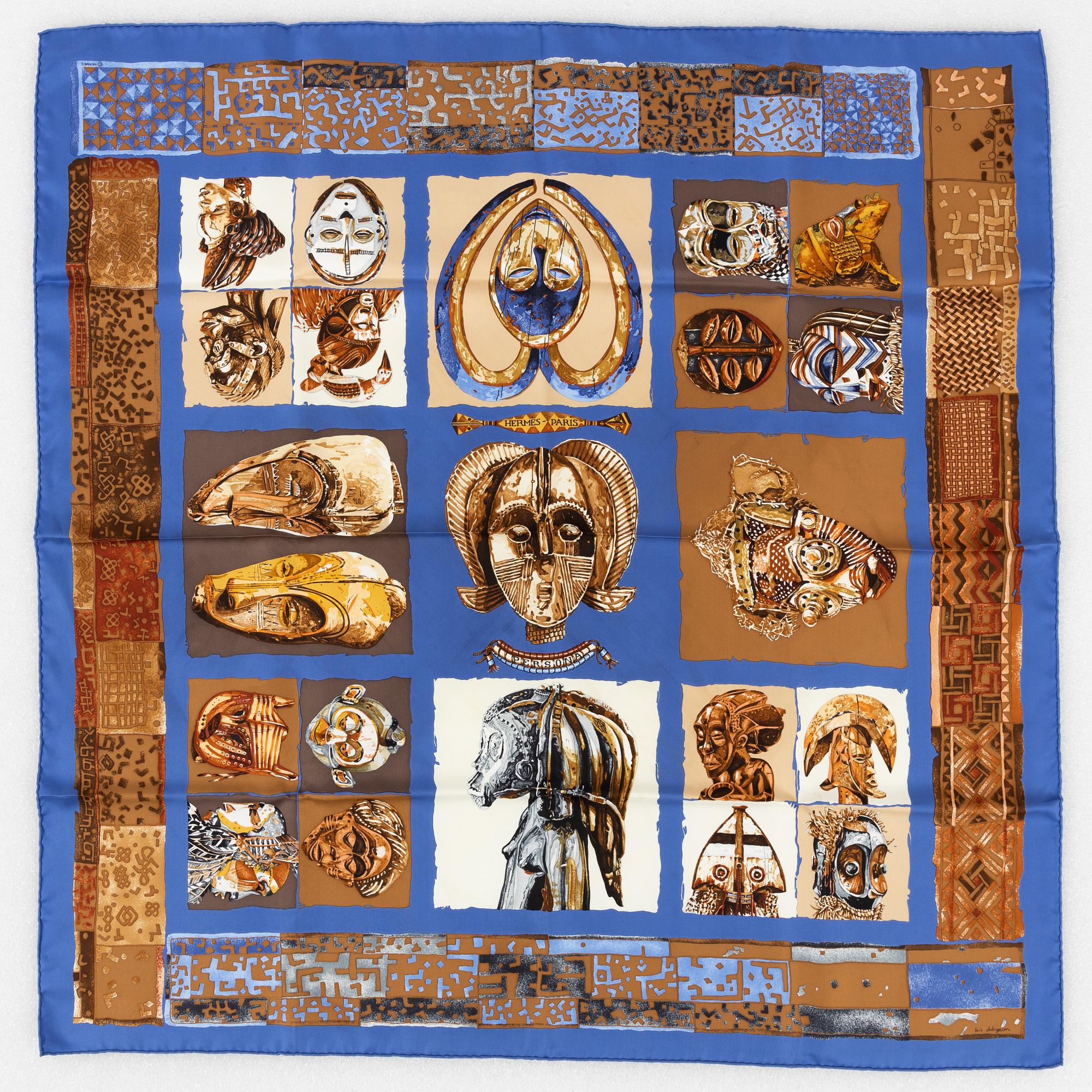 Hermès, a 'Persona' twill silk scarf.