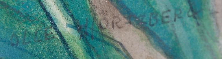 OLLE HJORTZBERG, gouache, sign.