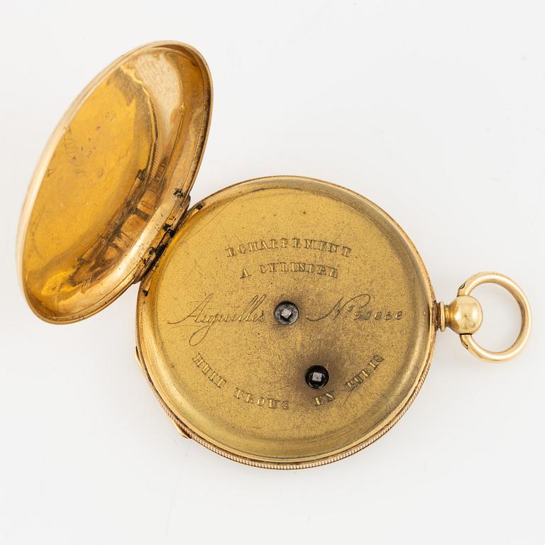 Pocket watch, 18K gold, 41.5 mm.