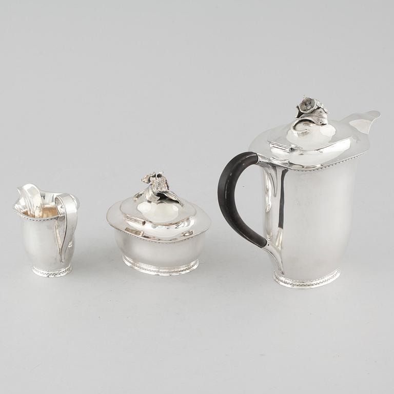 A silver coffee set by Eric Råström in Stockholm, 1943.