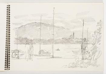 Lotte Laserstein, 4 skissböcker med blyertsteckningar.