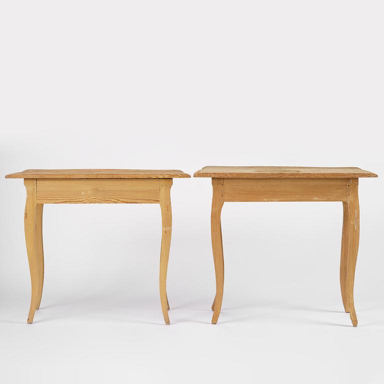 Väggbord, ett par, Sverige, 1700-talets andra hälft, Rokoko.