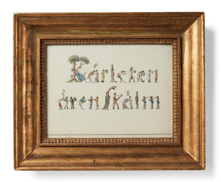 Swedish artist around 1800. "Kärleken är en skälm".