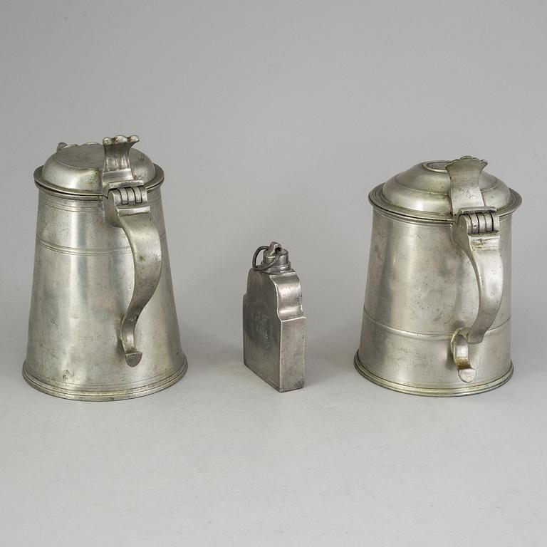 STOP och PLUNTA, 2+1, tenn, 1700 -talets slut/1800-talets första hälft.