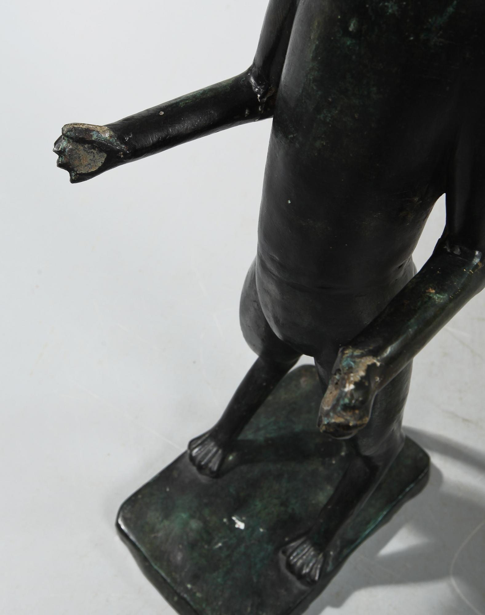 SKULPTUR, bemålad metall, 1900-talets andra hälft.