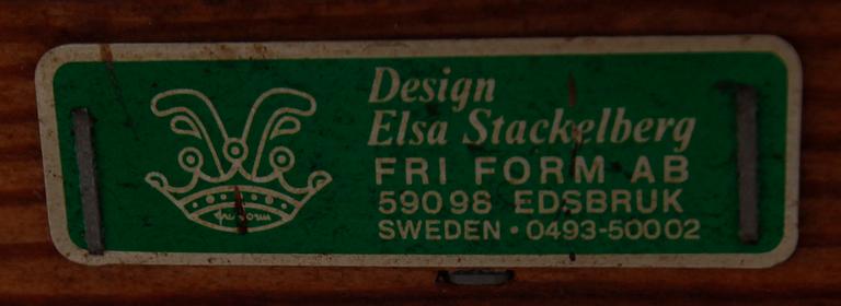 DÄCKSTOLAR, 2 st, Elsa Stackelberg, Fri Form, 1900-talets andra hälft.