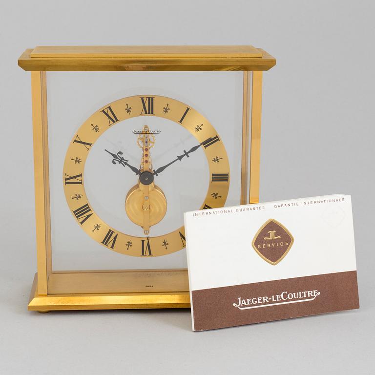 A second half of the 20th century mantle clock, by Jaeger Le Coultre, Schweiz.