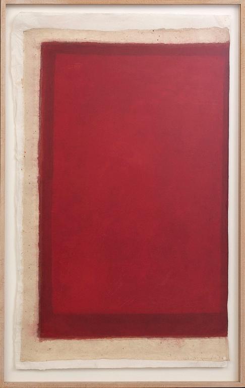 Paolo Serra, tempera på papper signerad och daterad 1998.