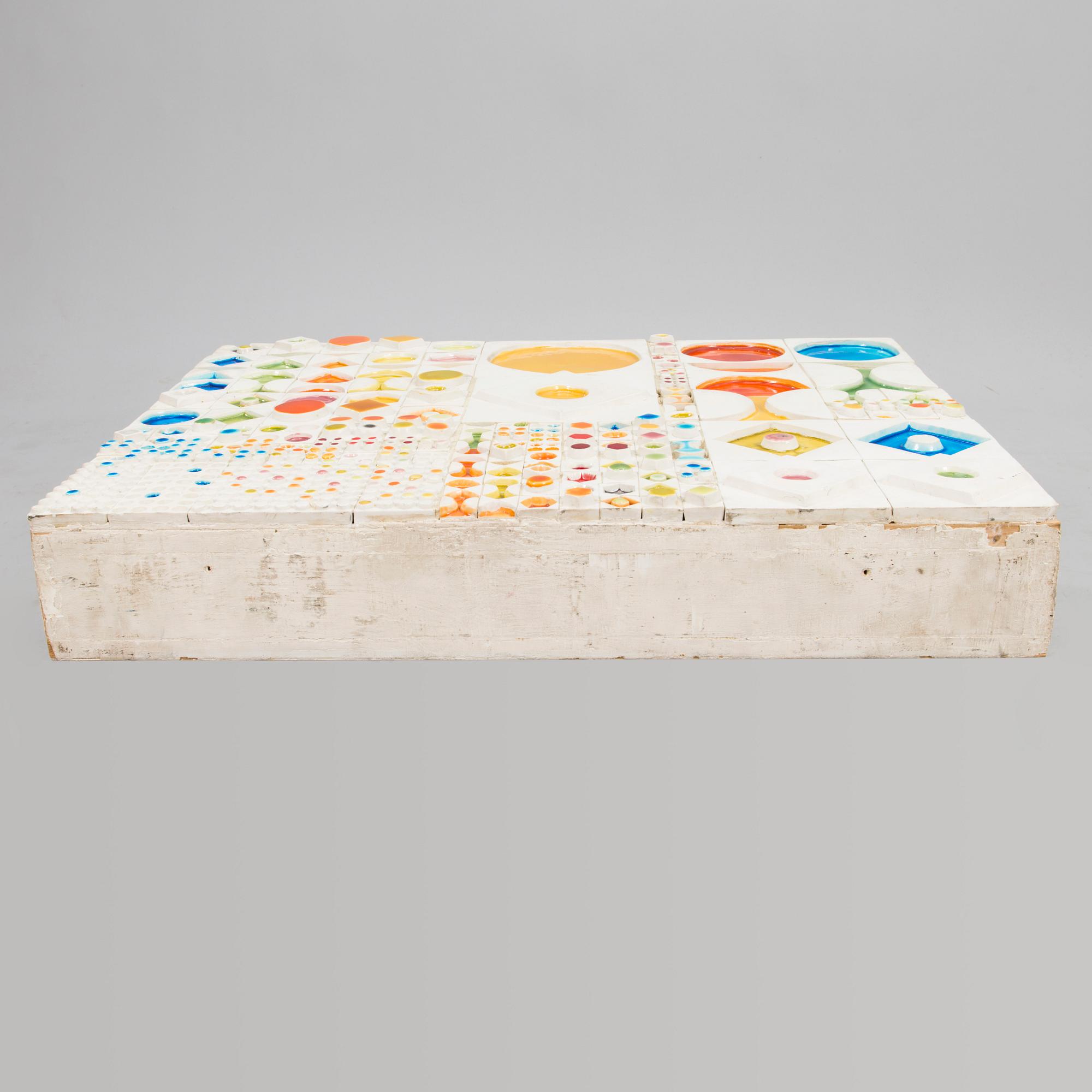 RUT BRYK, a porcelain relief, 'Candy' signed Rut Bryk 1970.