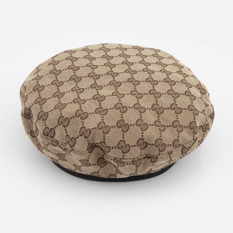 Gucci, a monogram canvas beret, size S.