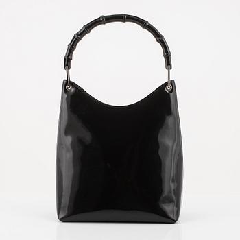 Gucci, a black leather 'Bamboo' bag.
