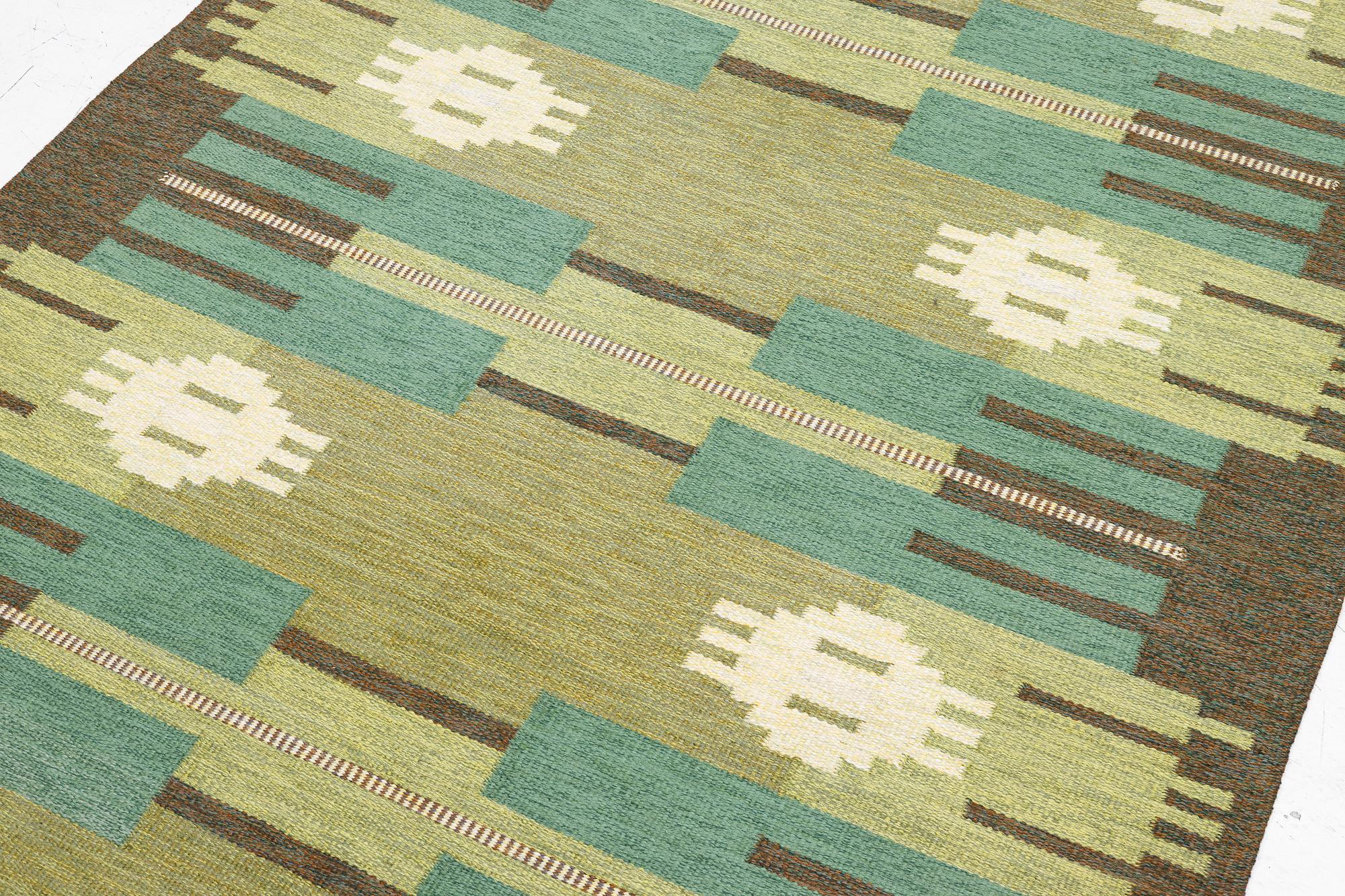 Ingegerd Silow, rug, flat weave, signed IS, approx. 305 x 190 cm.