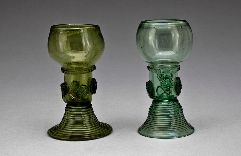 GLAS, ett par, Remmare, Holland, 1700/1800-tal.