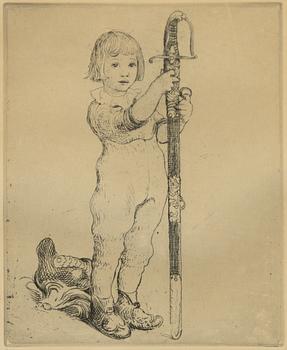 Carl Larsson, "Pojke med svärd".