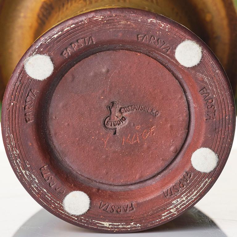 Wilhelm Kåge, a Farsta stoneware vase, Gustavsberg Studio 1954.