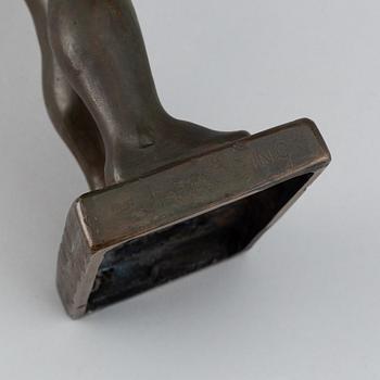 Jonas Fröding, sculpture. Signed. Bronze.