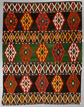 A carpet, Antique Caucasian kilim, ca 252 x 195 cm.