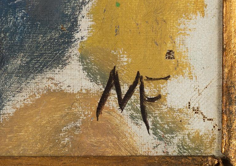 Mollie Faustman, olja på duk/pannå, signerad.