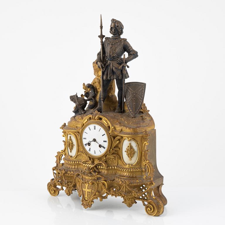 A table clock, 1800's.