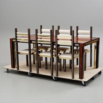 MATGRUPP, 7 delar, Paolo Barracheli "Roaman Deco" ca 1980.