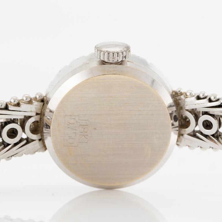 Pagy, armbandsur, 18K vitguld med diamanter, 17 mm.