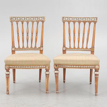 A pair of Late Gustavian Chairs, Stockholm work, circa 1800.