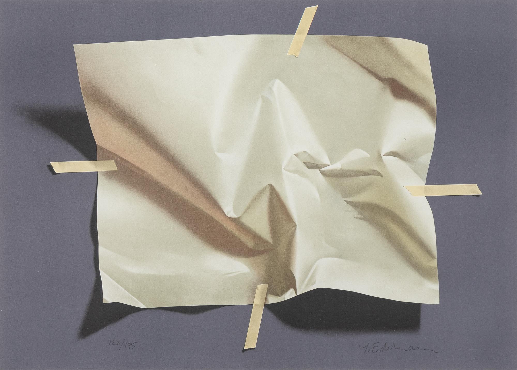 Yrjö Edelmann, Komposition föreställande papper och tejp.