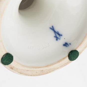 A porcelain vase, Meissen, Germany, late 19th century.