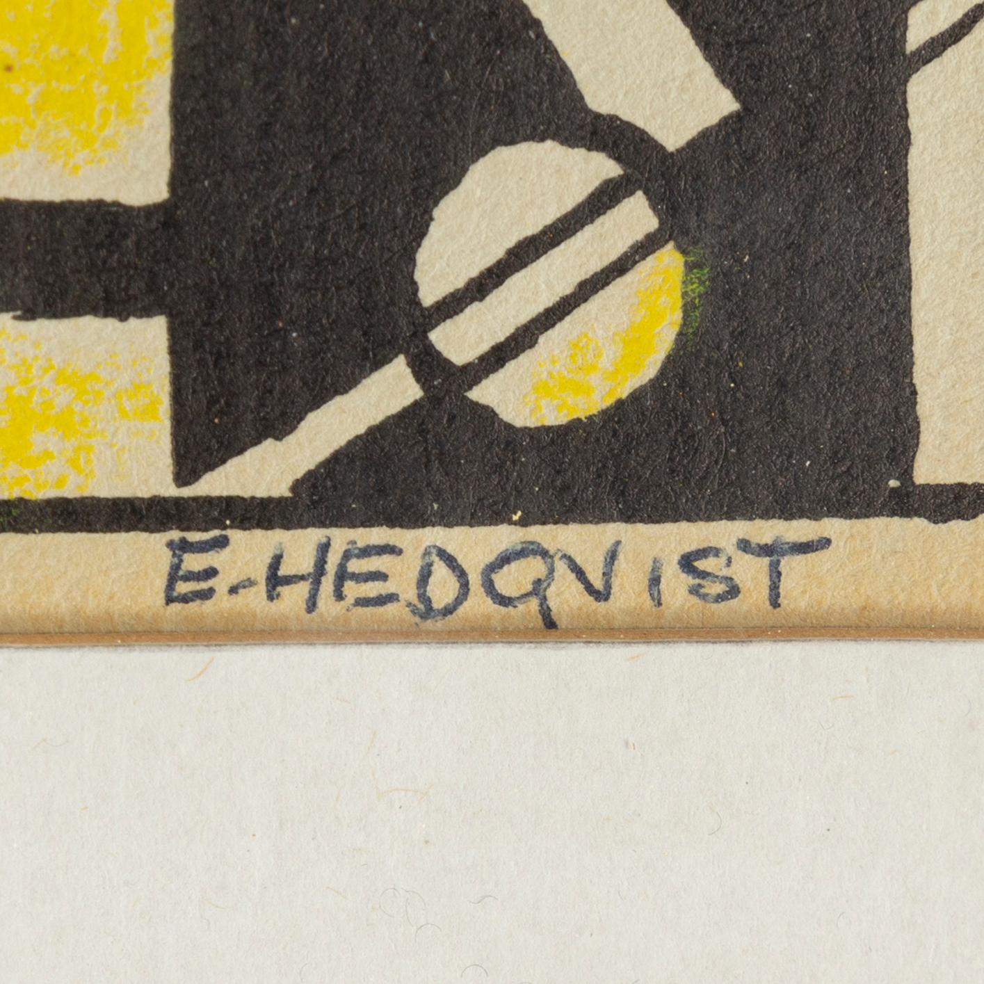 Ebba Hedquist, gouache, 2, signed.