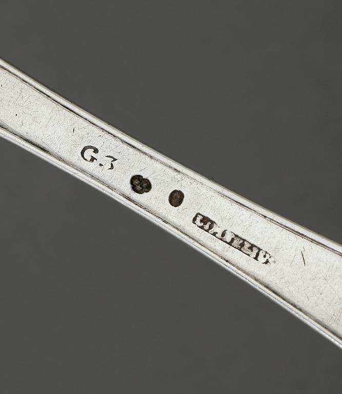 SKEDAR, 2 stycken, silver, Nils Limnelius, Stockholm 1804-1813. Total vikt ca 120 gram.